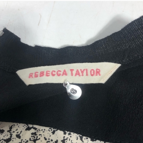Rebecca Taylor Black and Gray Long Sleeve Top - Picture 8 of 11